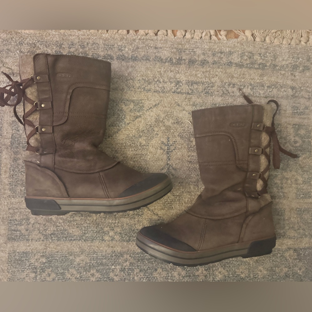 Keen | Women's Insulted | Brown Leather Winter Boots Size 10